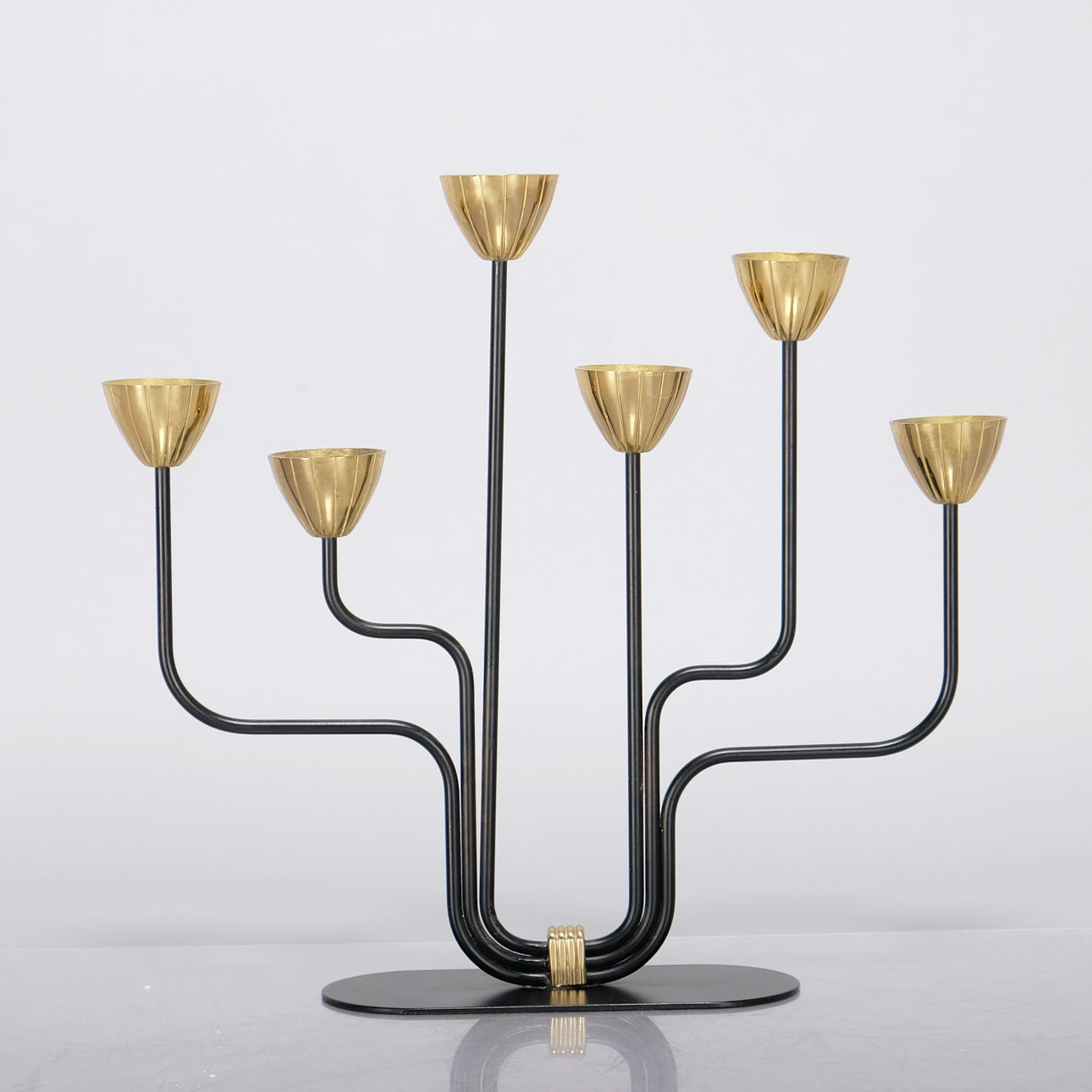GUNNAR ANDER. Candelabra, for Ystad Metall.