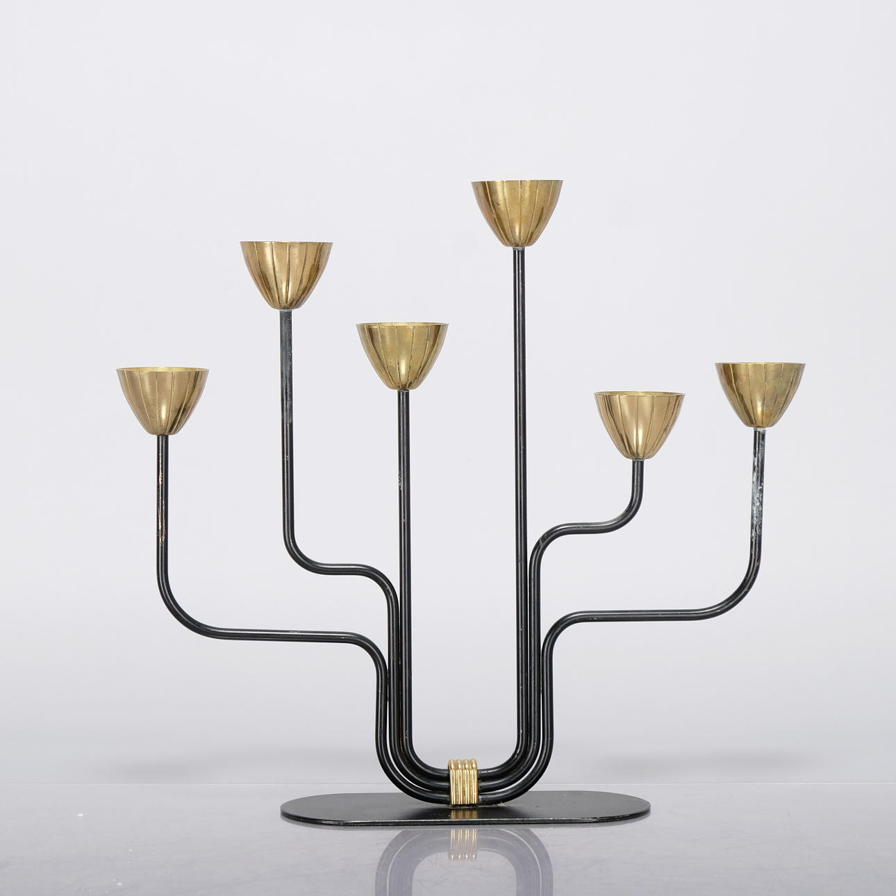 GUNNAR ANDER. Candelabra, for Ystad Metall.