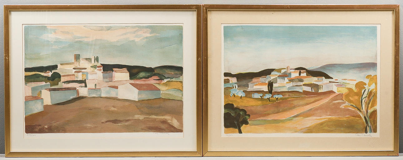 LARS WELLTON. Lithographs 2 pieces, signed.