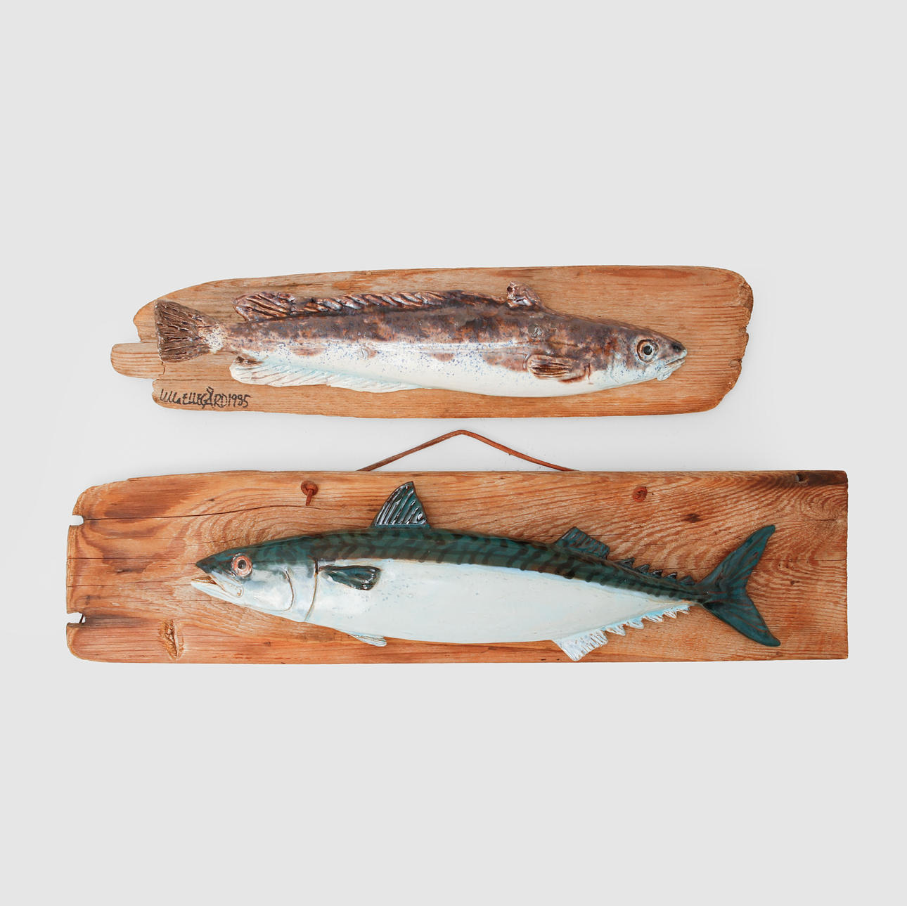 ULLA ELLEGÅRD. Two ceramic sculptures, one signed.