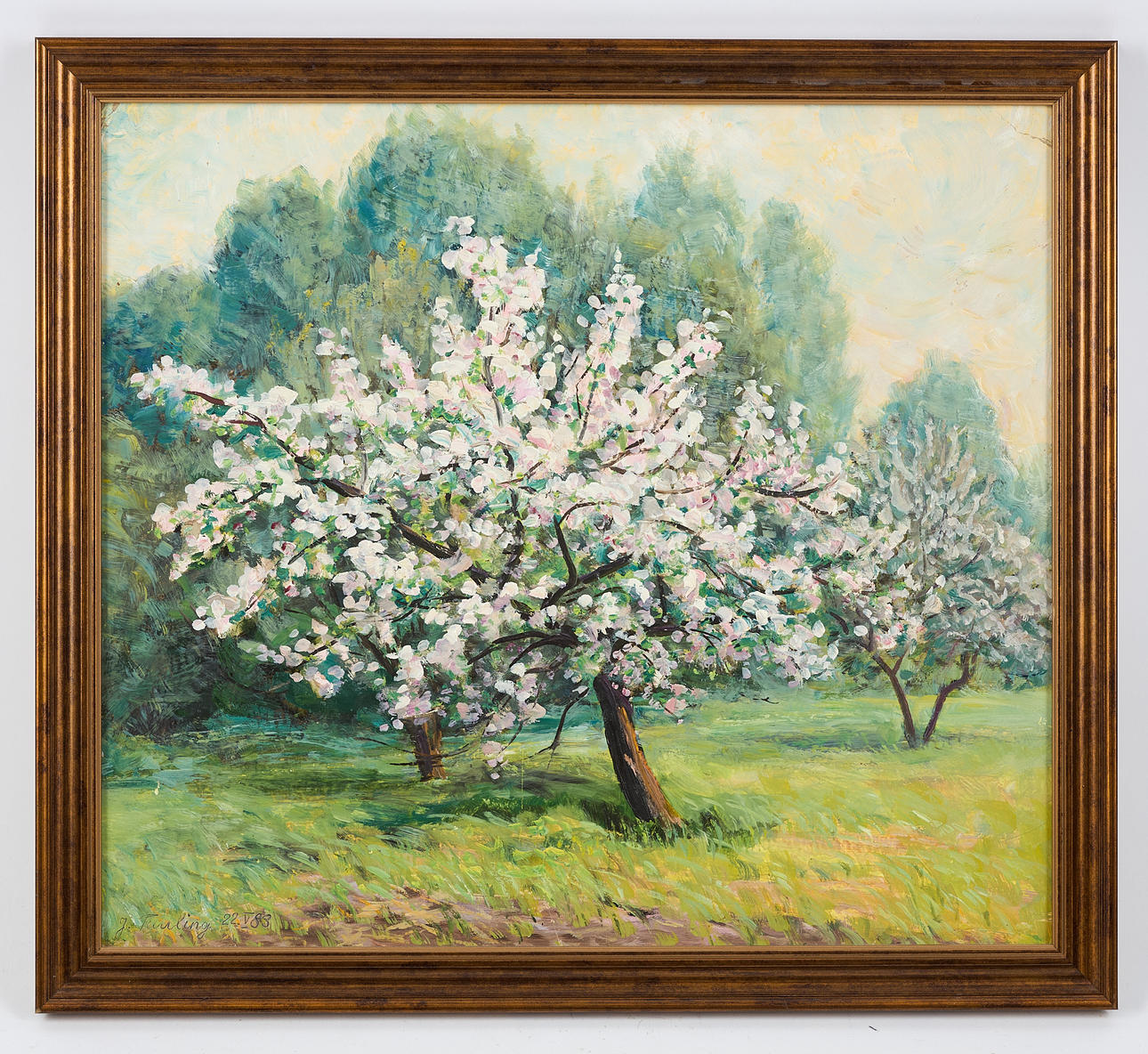 JAAN TUULING (1930-1998) ESTONIA. “Apple tree”, signed and dated 22 V -53, oil on panel.