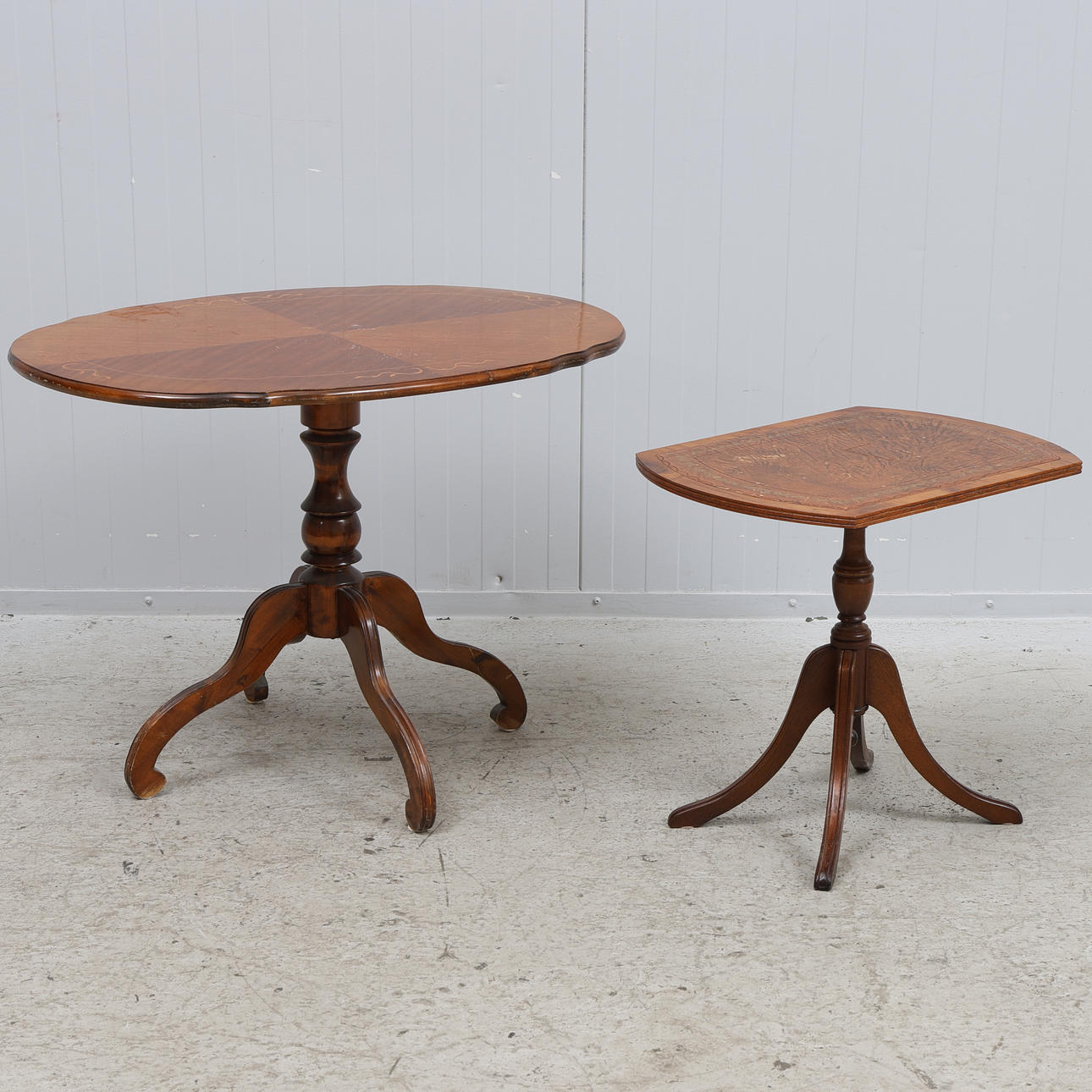 PILLAR TABLE, 2 pieces, wood.