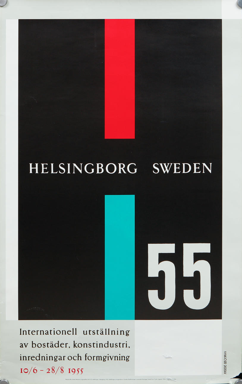 EXHIBITION POSTER, Helsingborg 55., reprint.