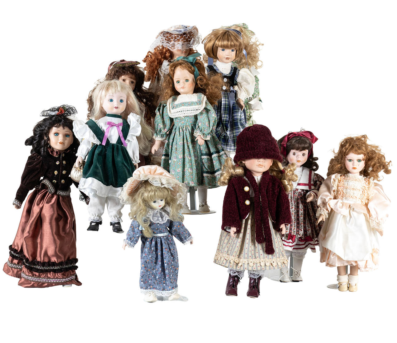 PORCELAIN DOLLS, one lot.