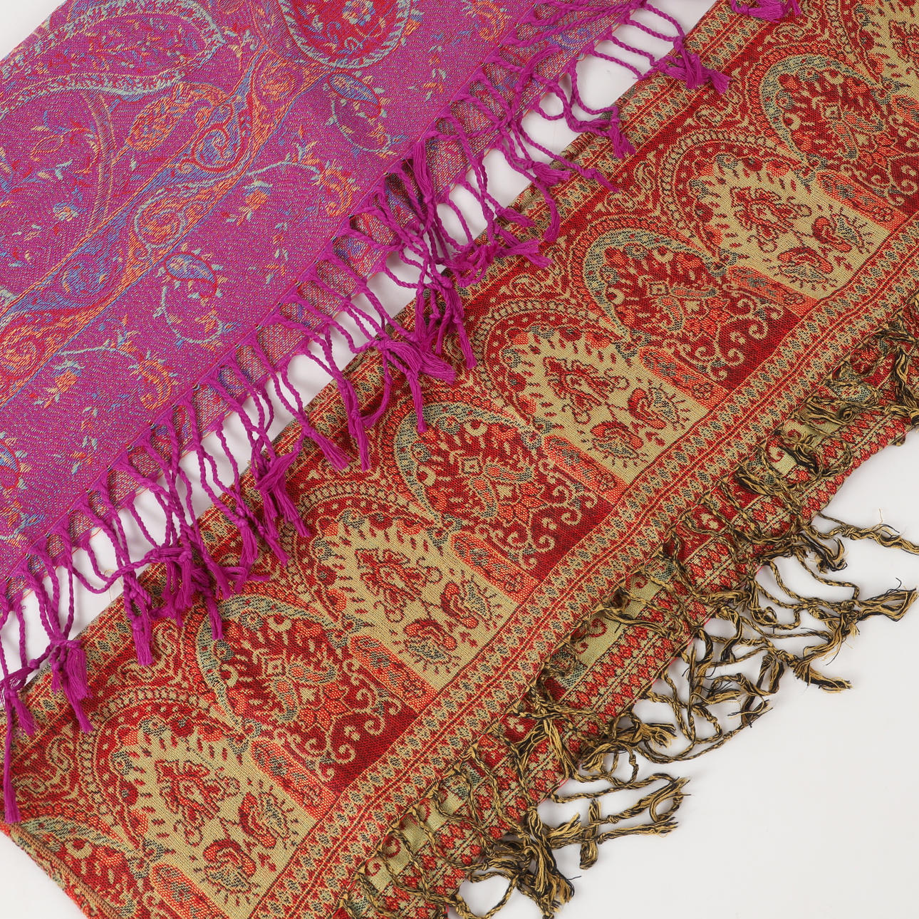 SJALAR, 2 stycken, pashmina 2000-tal.