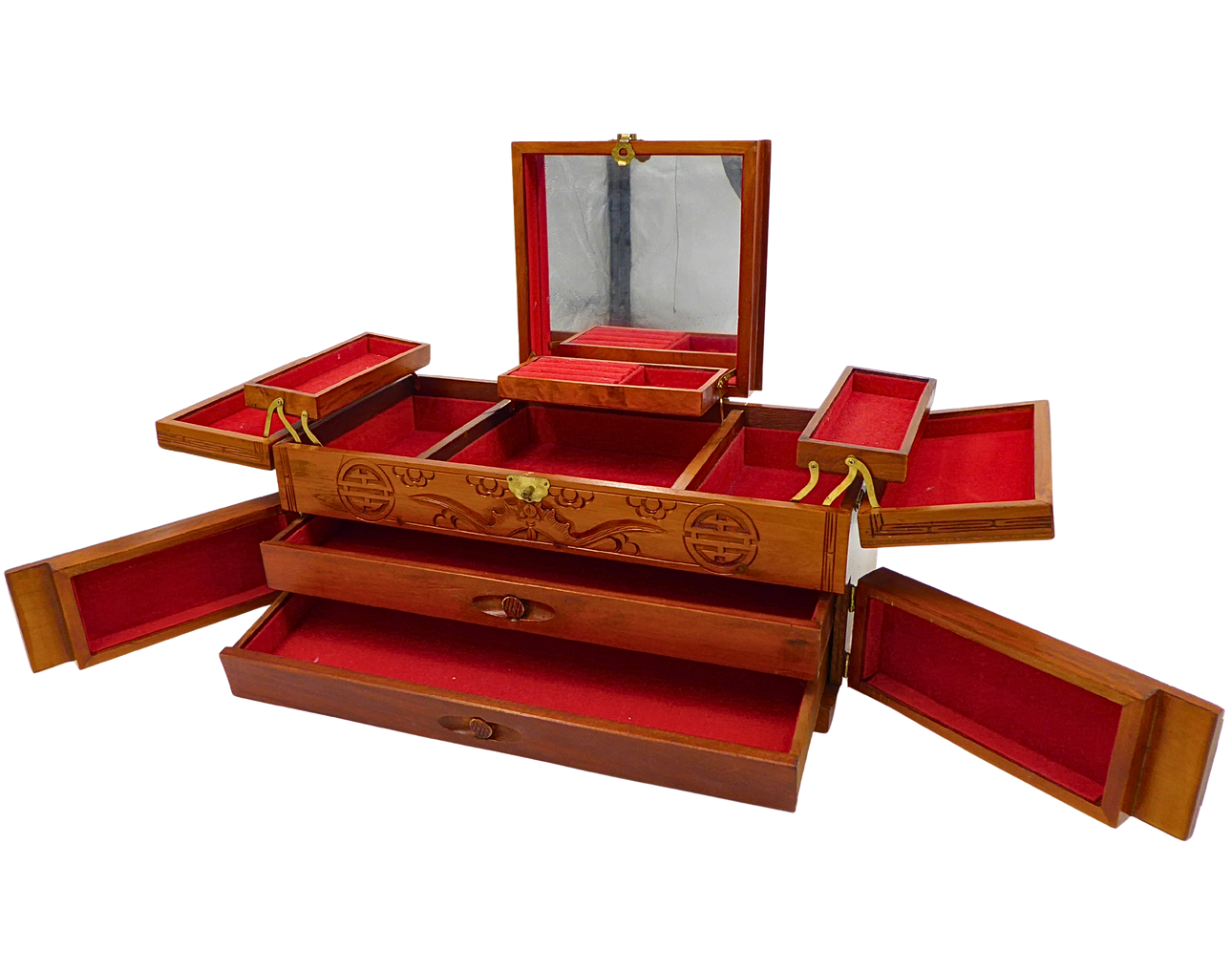 KINESISK TRÆ SMYKKESKRIN.