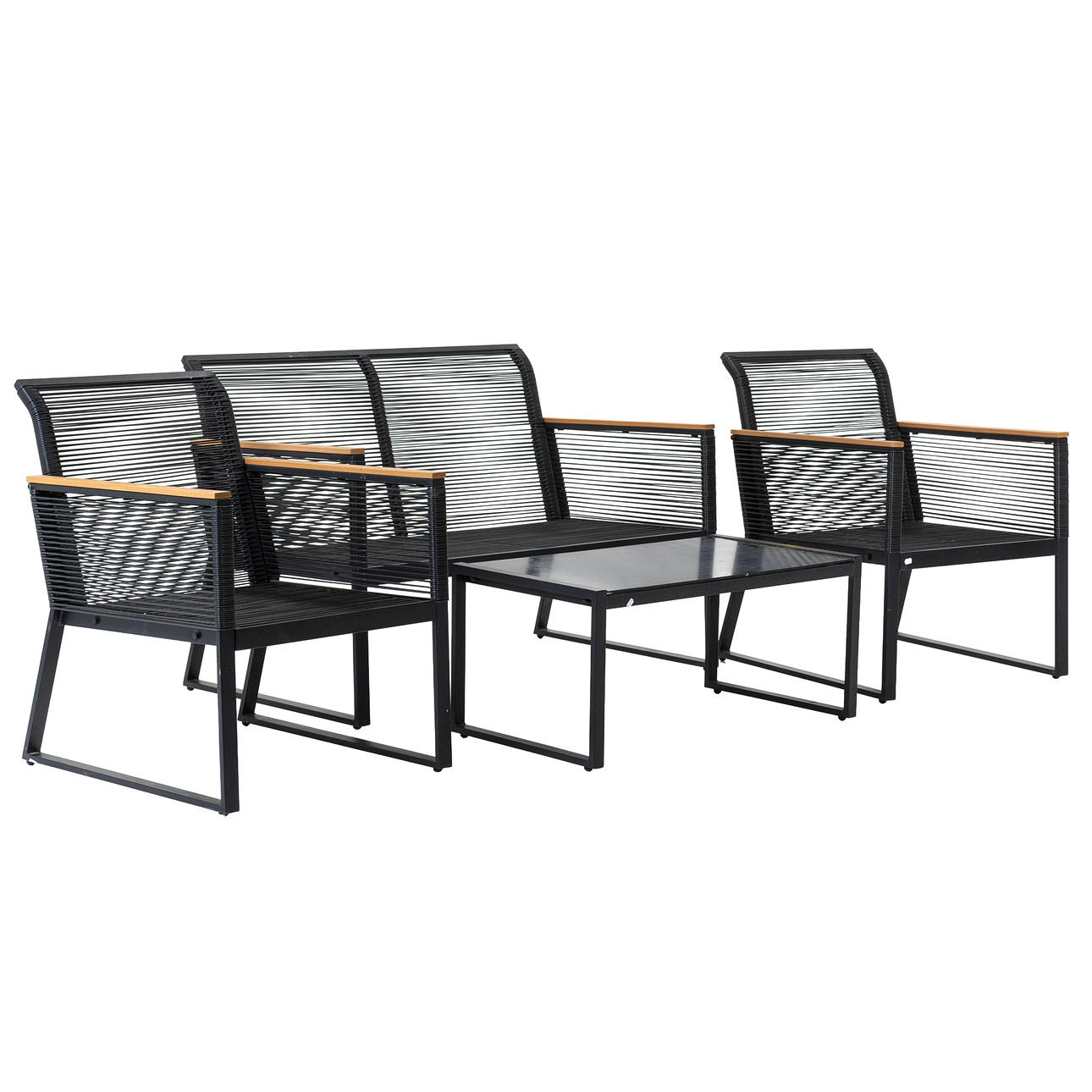 TRÄDGÅRDSGRUPP, 5 delar, samtida tillverkning.