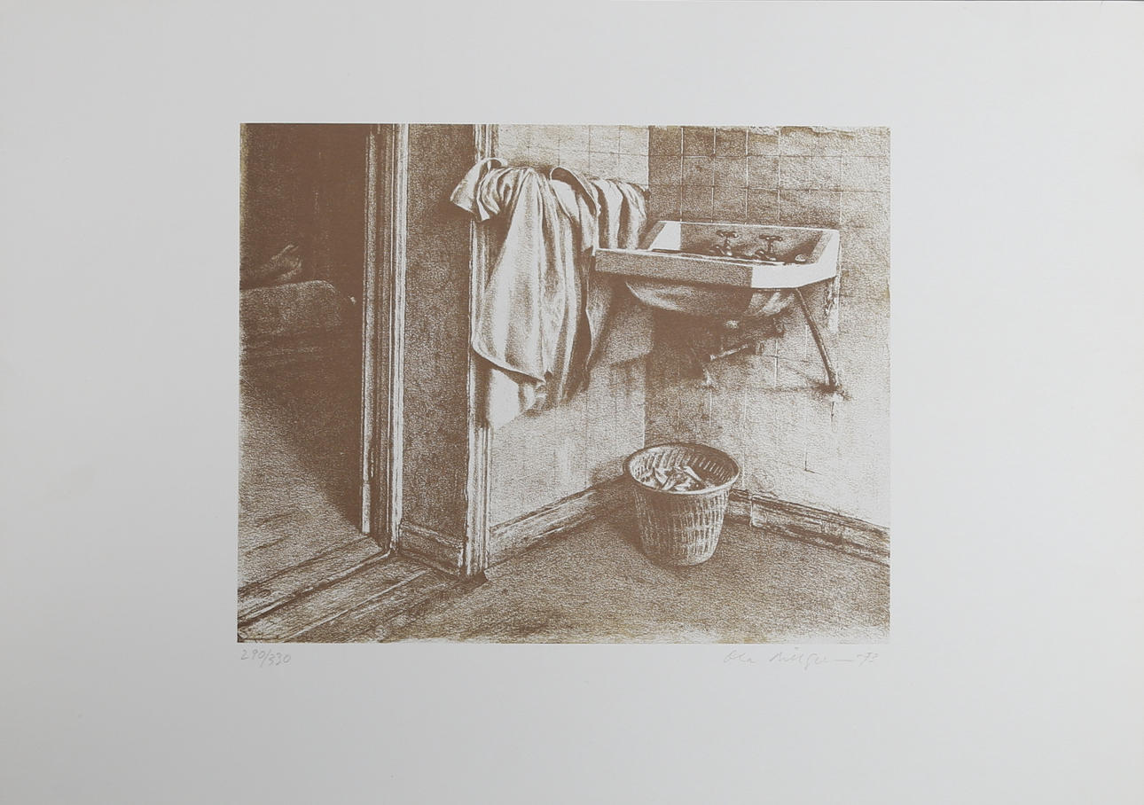 OLA BILLGREN. Litografi, signerad, numrerad 290/330 och daterad -73.