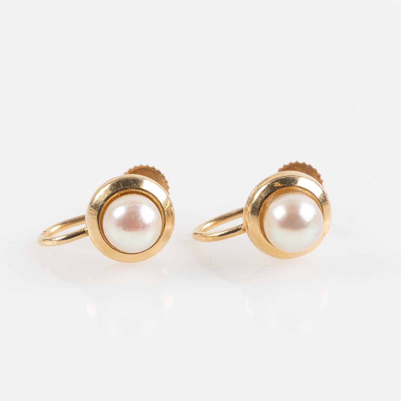 ÖRHÄNGEN, 18K guld, odlade pärlor.