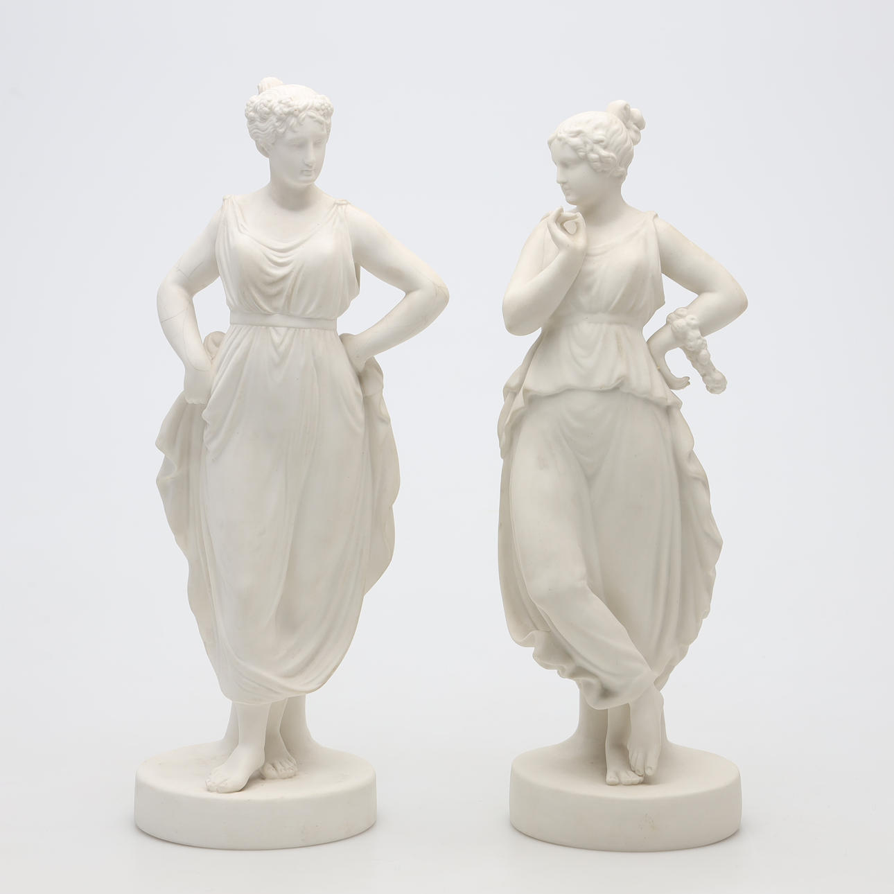 FIGURINER, 1 par, parian, Gustavsberg.