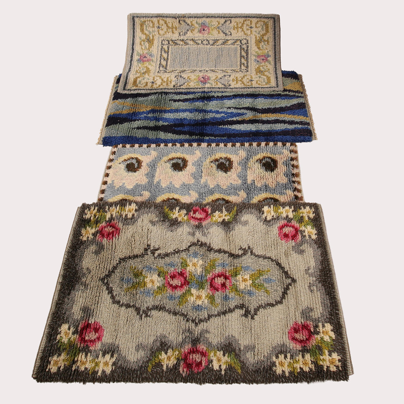 YARROW RUGS, 4 pieces.