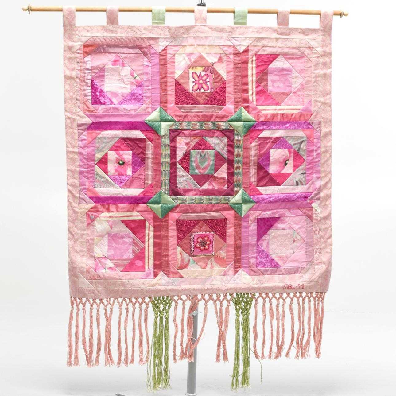 VÄGGBONAD, Patchwork, Signerad, 1990-tal.