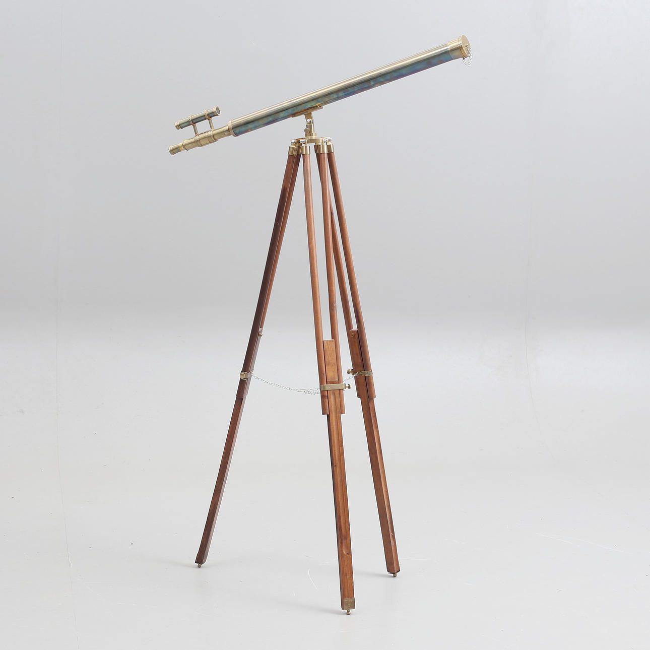 Binoculars, brass, with stand, 21st century.