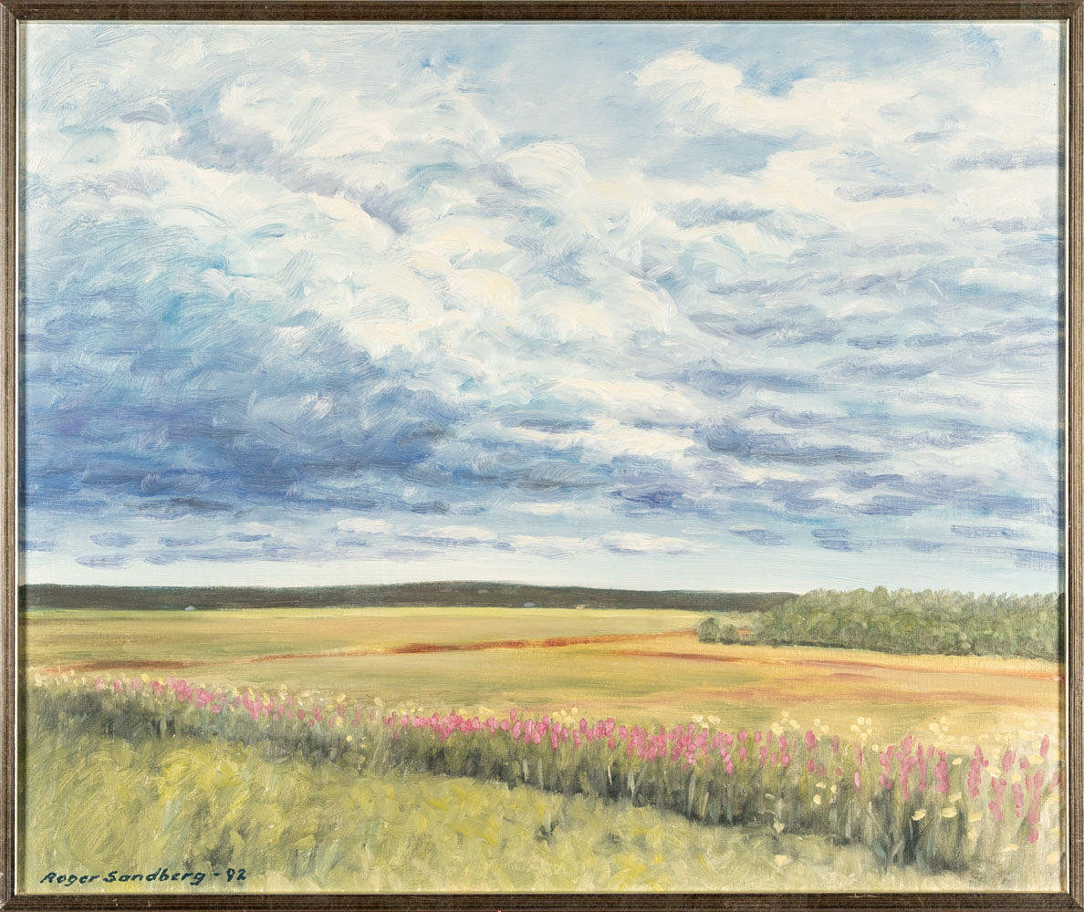ROGER SANDBERG. Oil on canvas.