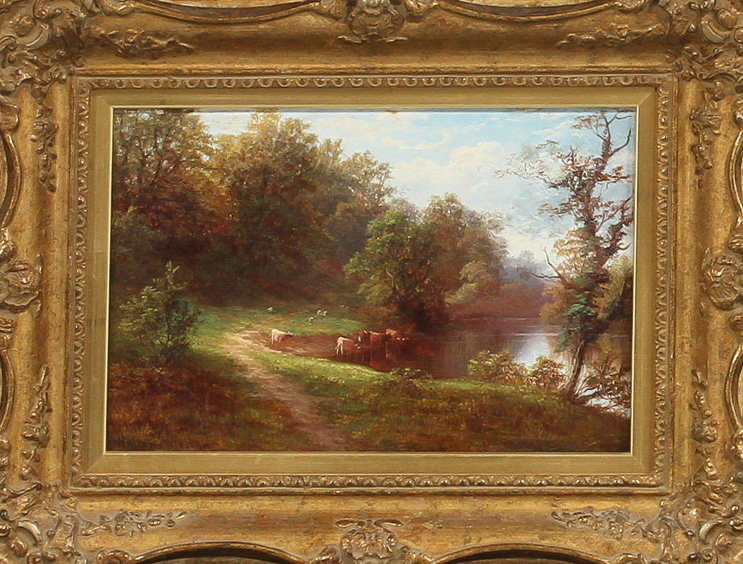 WILLIAM MELLOR. Motiv från Yorkshire, olja på pannå, signerad.