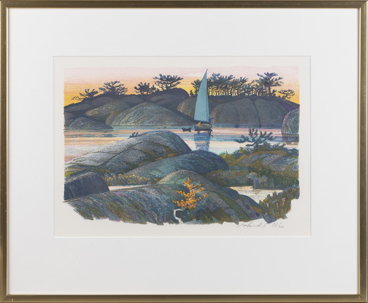 ROLAND SVENSSON. Lithograph in colours, signed.