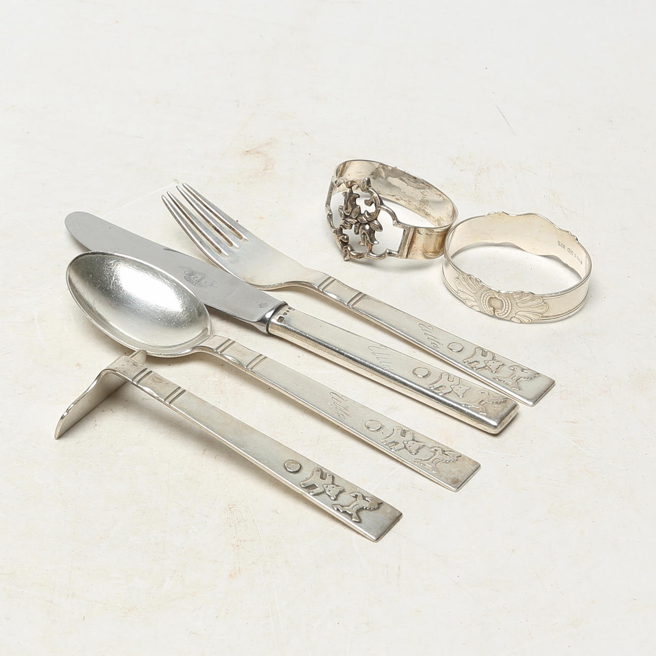 SILVER OBJECTS, 5 pcs, nickel silver 1 pcs.