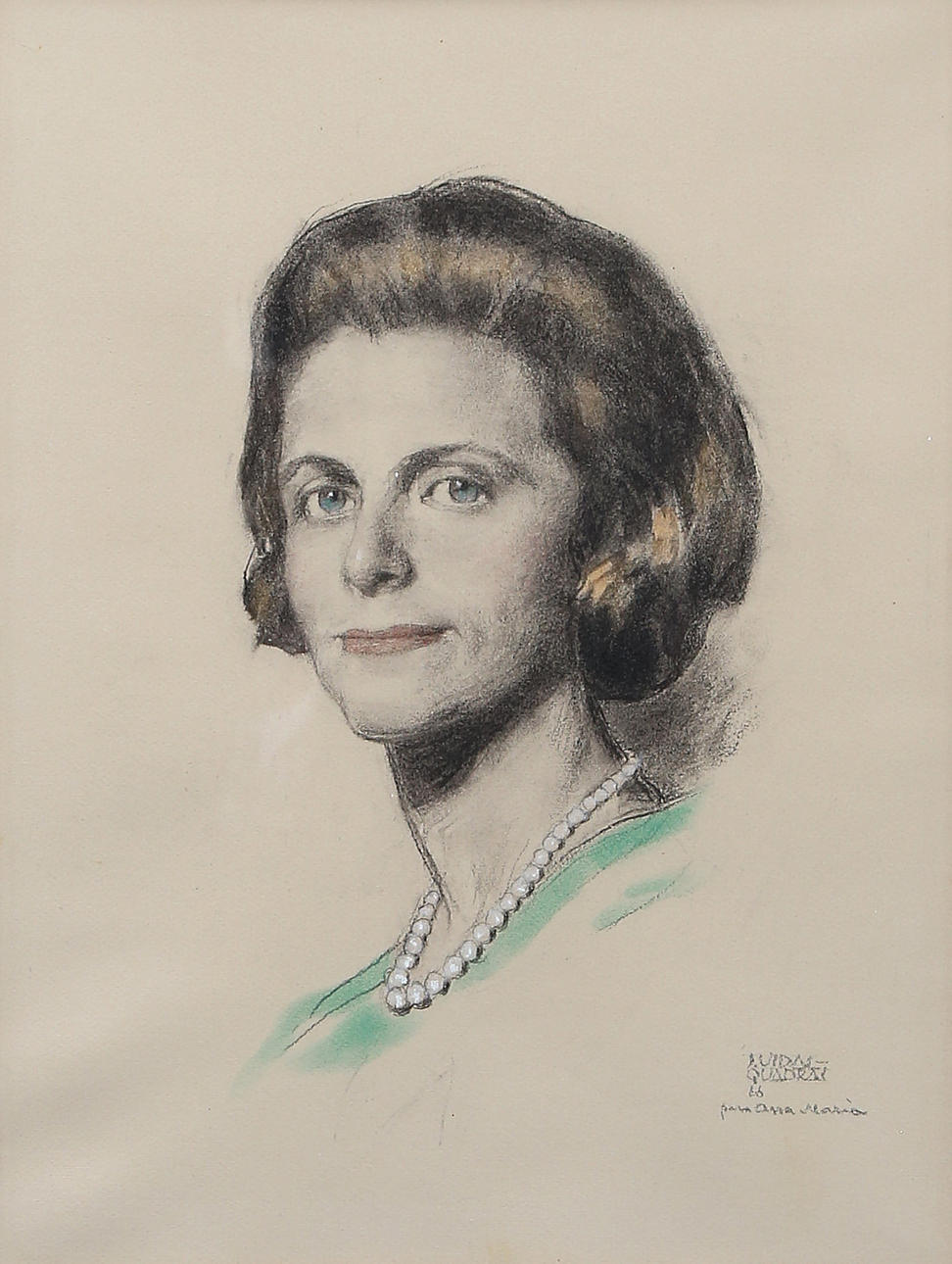 JOSÉ MARÍA VIDAL-QUADRAS. Kvinnoporträtt.