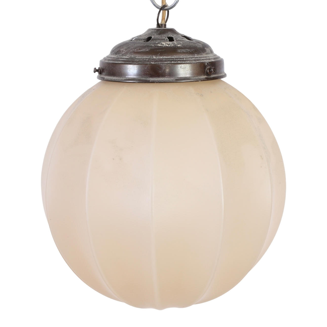 Pink glass pendant, 1930s.