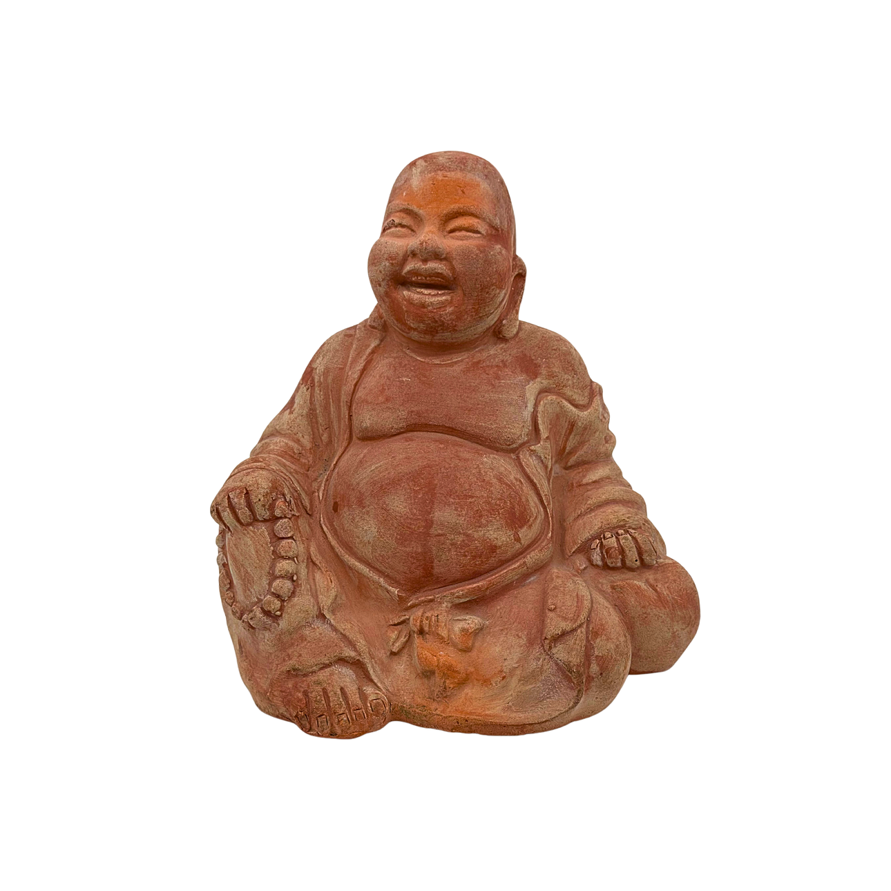 TERRACOTTA BUDDHA STATUE.