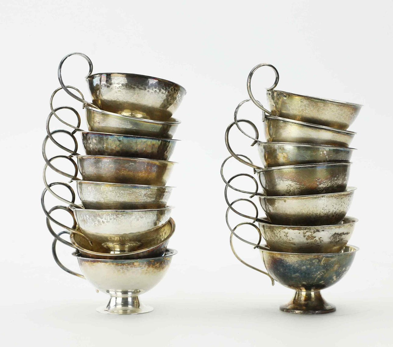 PUNSCHBÄGARE, 13 st, silver, 1900-tal.