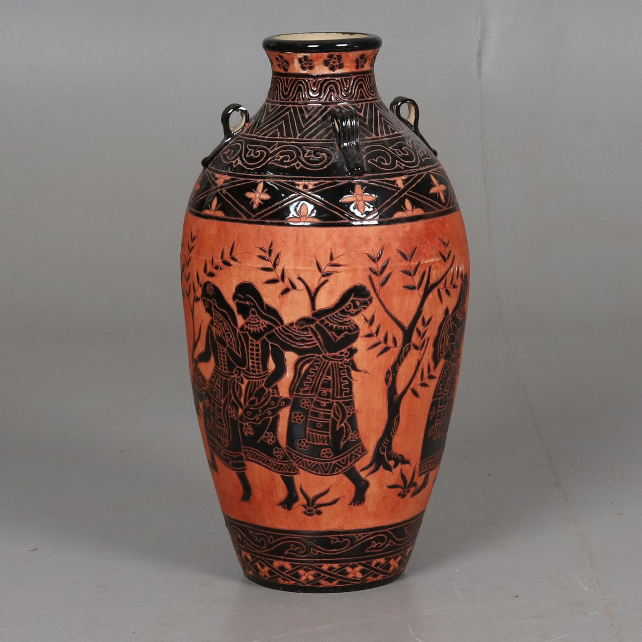 A ceramic floor vase, 20th century.