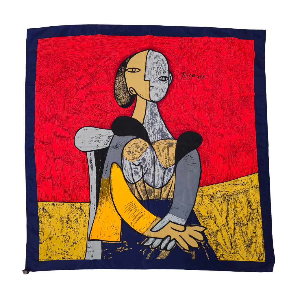 PICASSO. SILK SCARF WITH CARRÉ.