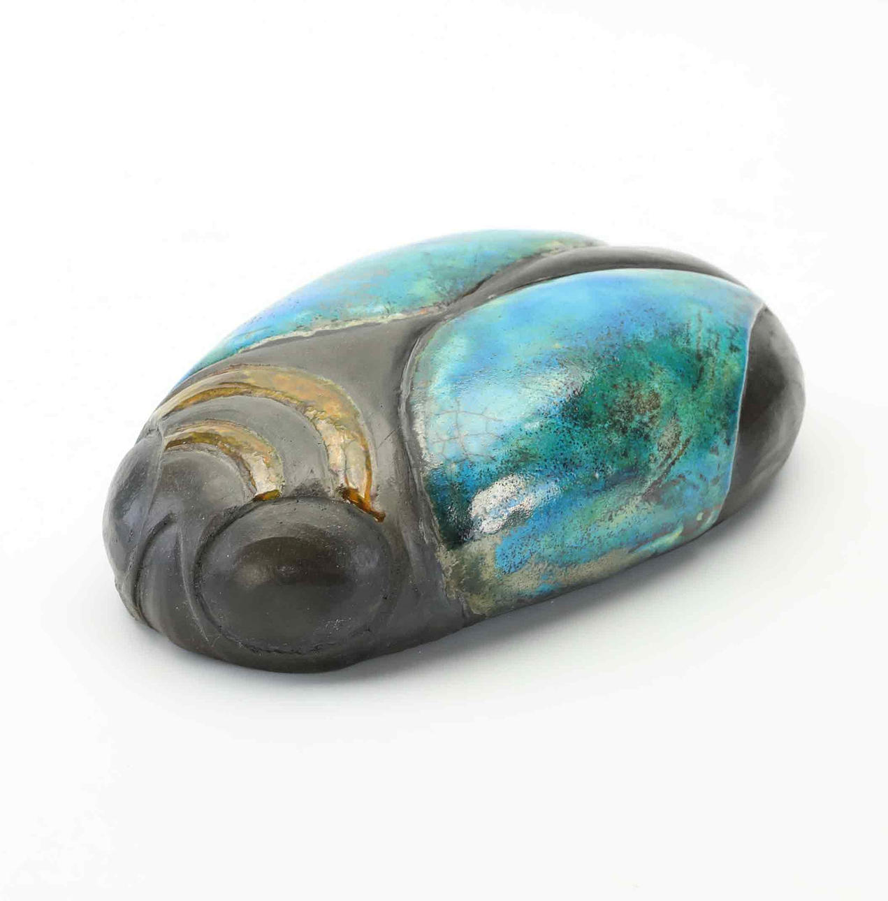 LENA ANDERSSON. Sculpture, ceramic, beetle, Järvsö, signed Lena.