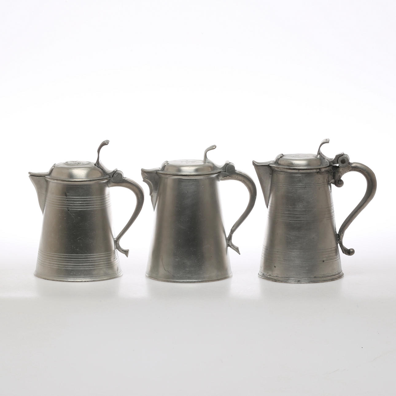 STOP, 3 st, tenn, bland annat Per Henrik Lundén (1797-1834), Lidköping.