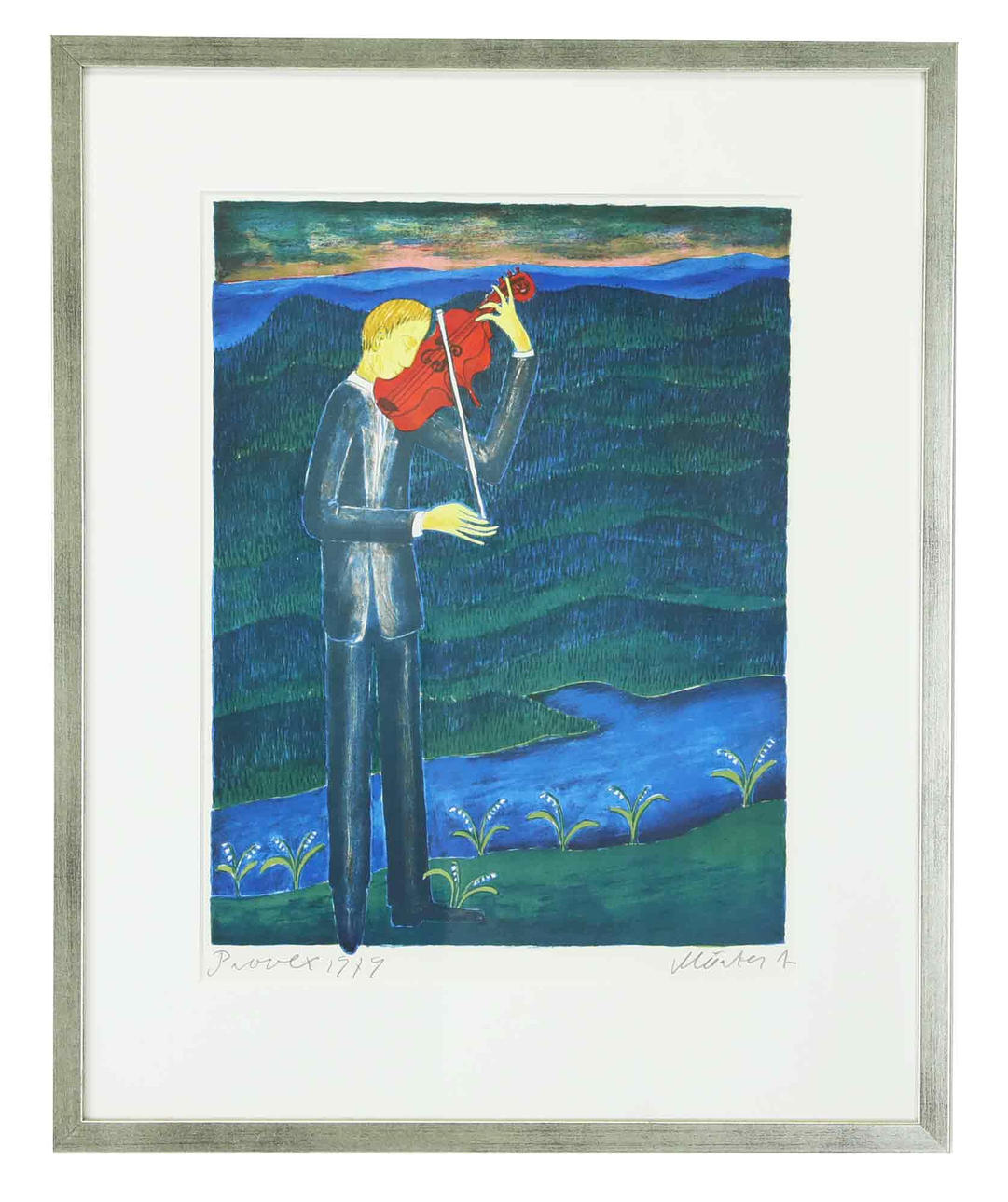 MÅRTEN ANDERSSON. Spelman, lithograph in colours, signed, dated 1970, marked provex.