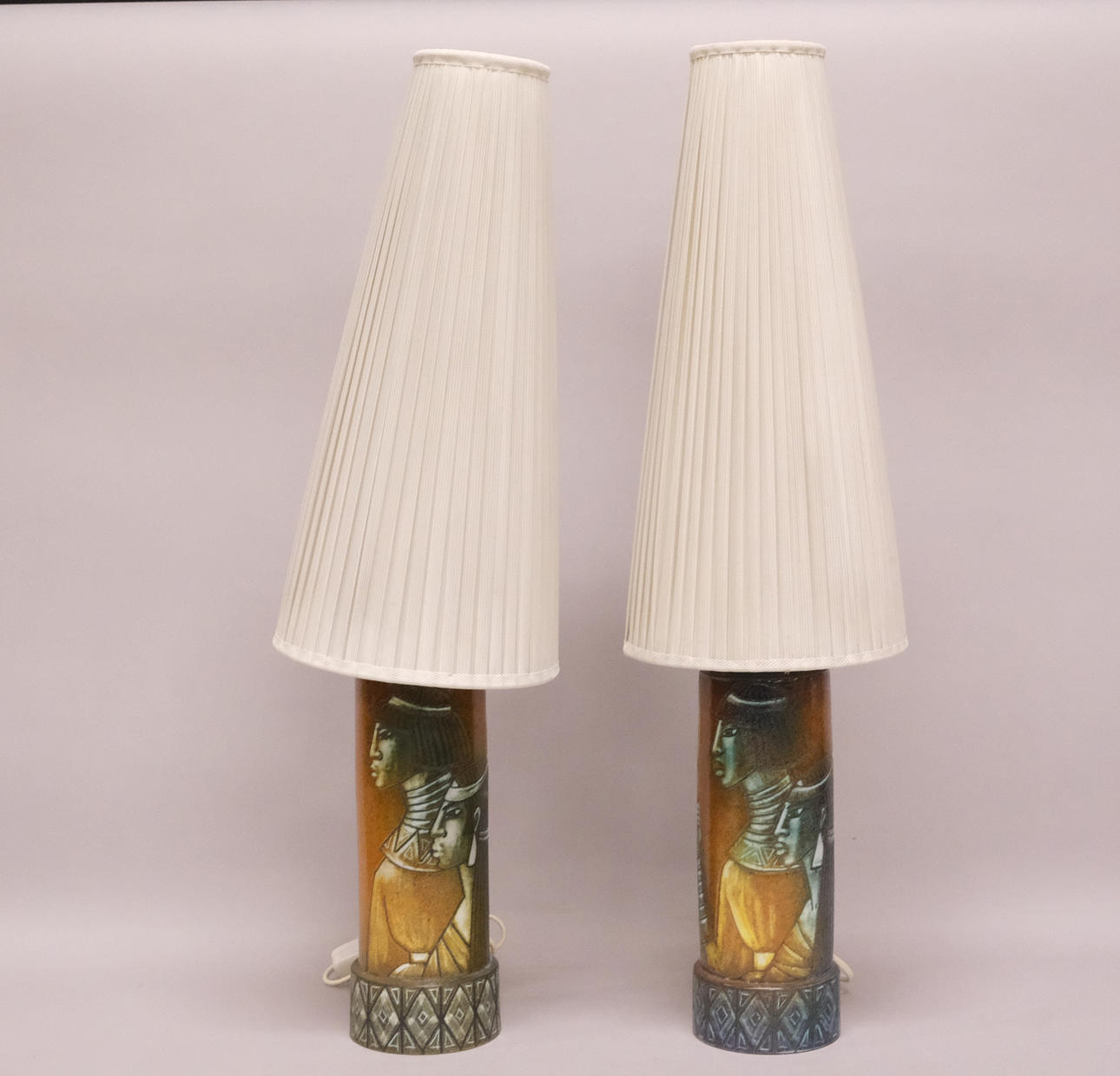SVEN TÖRNGREN. TABLE LAMPS, CERAMIC, TWO PIECES.