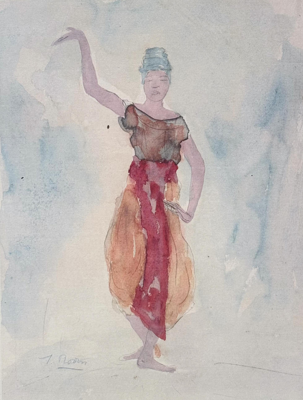 AUGUSTE RODIN. efter, Konsttryck, Cambodian Dancer.