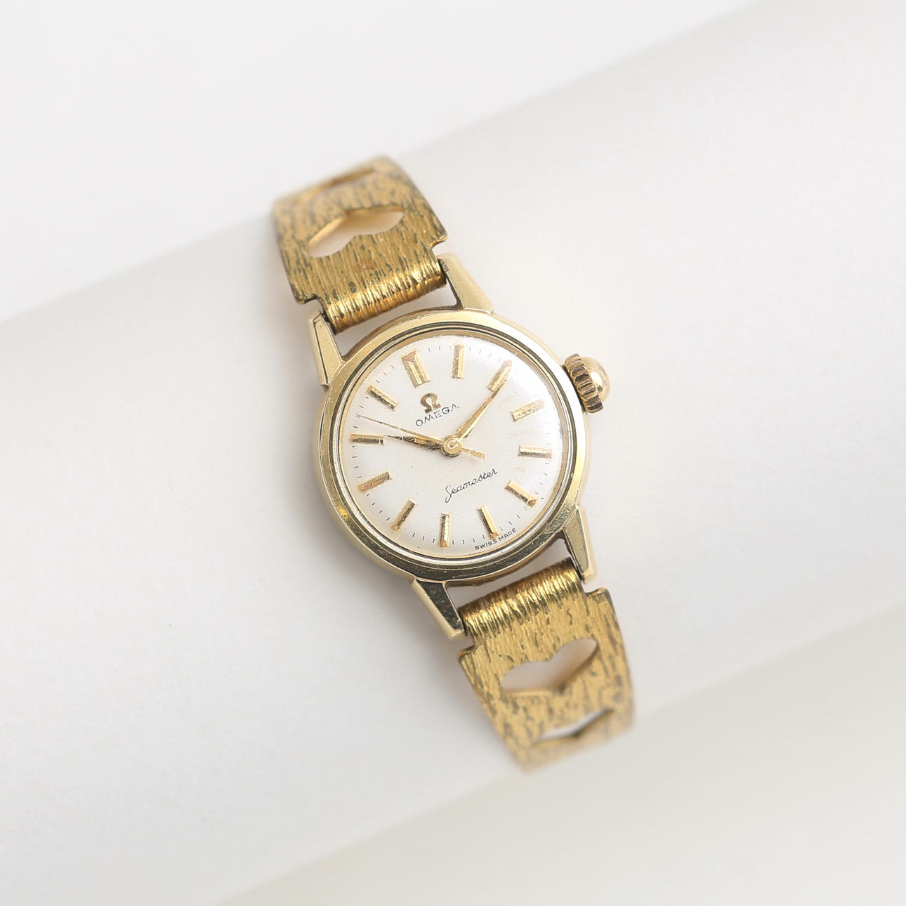 DAMARMBANDSUR, Omega Semaster, manuellt, stål.