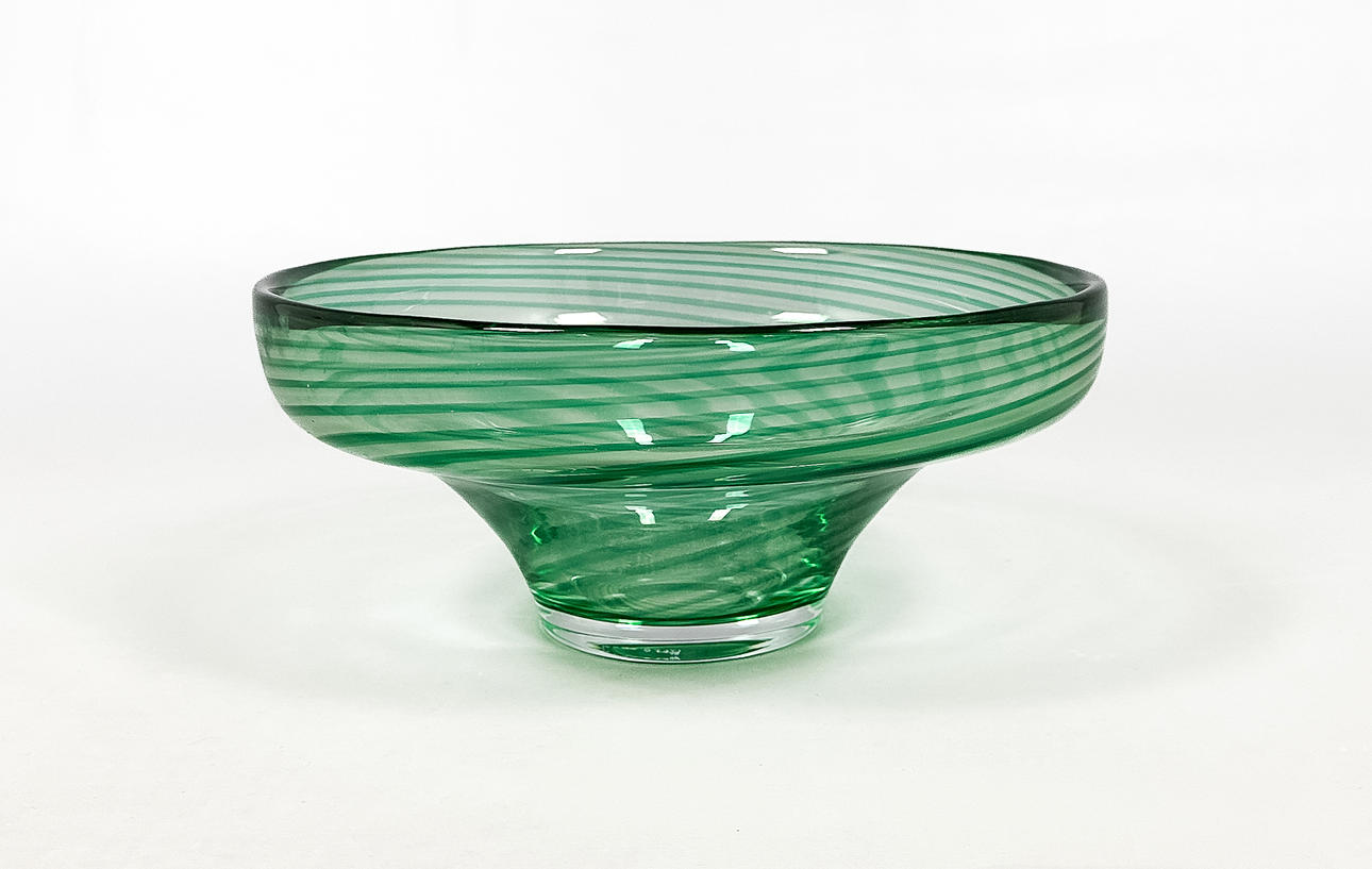 A glass bowl, 20th century.