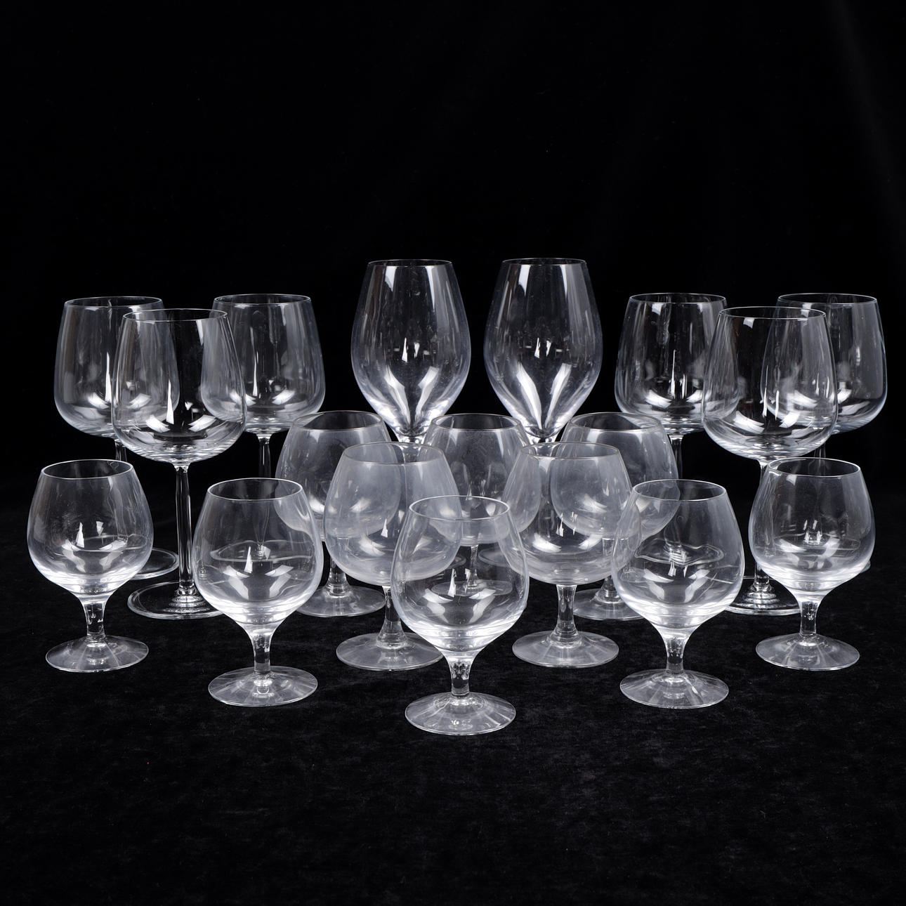 GLASSERVIS, 18 delar, 1900-talets andra hälft.