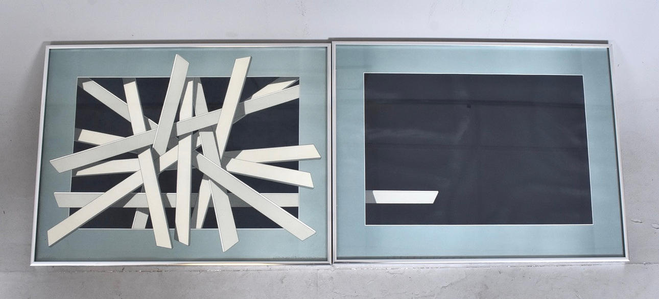 LENNART NYSTRÖM. Färglitografier, diptyk.