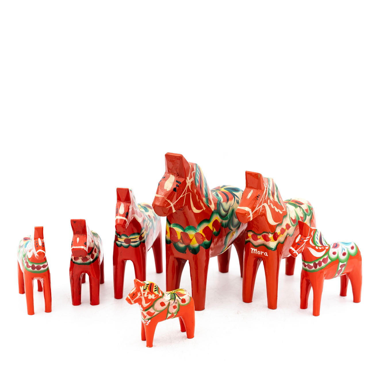 DALA HORSES (7 pieces).
