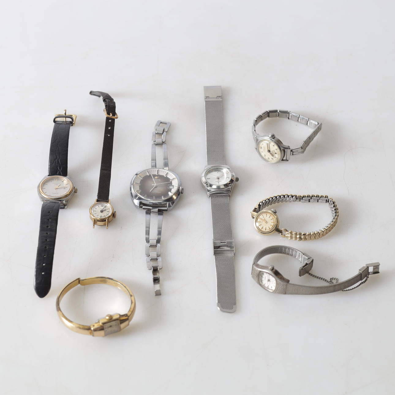 ARMBANDSUR, 8 st, bl.a. Certina, 1900-tal.