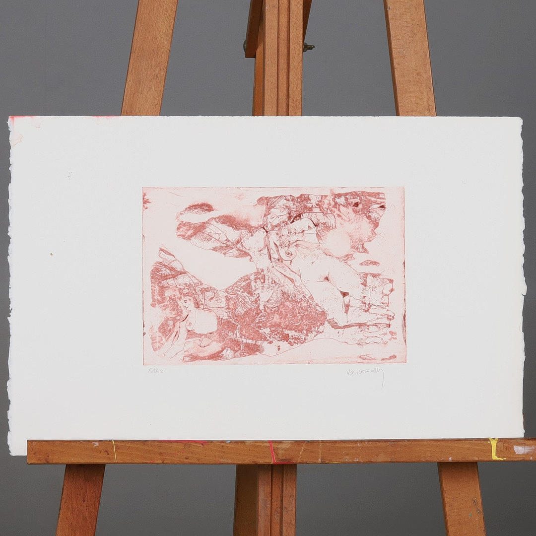 JOSÉ MADUREIRA VASCONCELLOS. COLOUR ETCHING, "Euphoria” signed, EA/60.