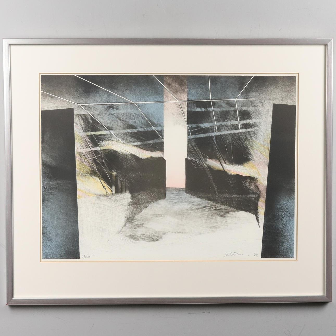 GÖRAN DANIELSSON. LITHOGRAPH, “Abstract composition”, signed and dated -82.