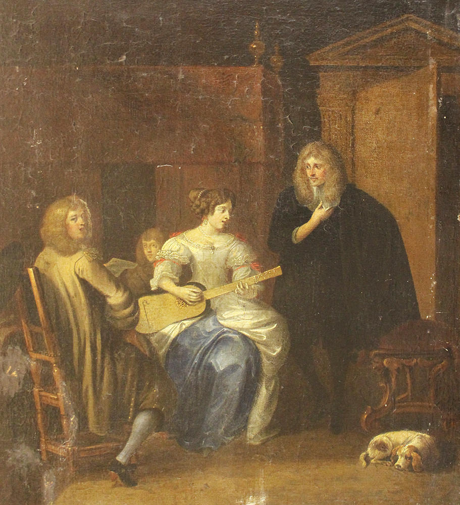 UNBEKANNTER KÜNSTLER. Nederländska interrieur.