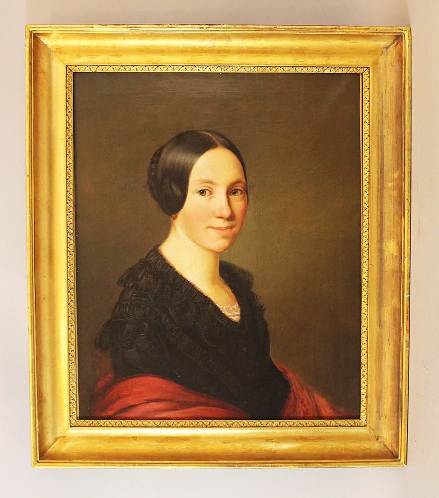 UNBEKANNTER KÜNSTLER. BiedermeieridealPorträtt, olja på duk, 1830.