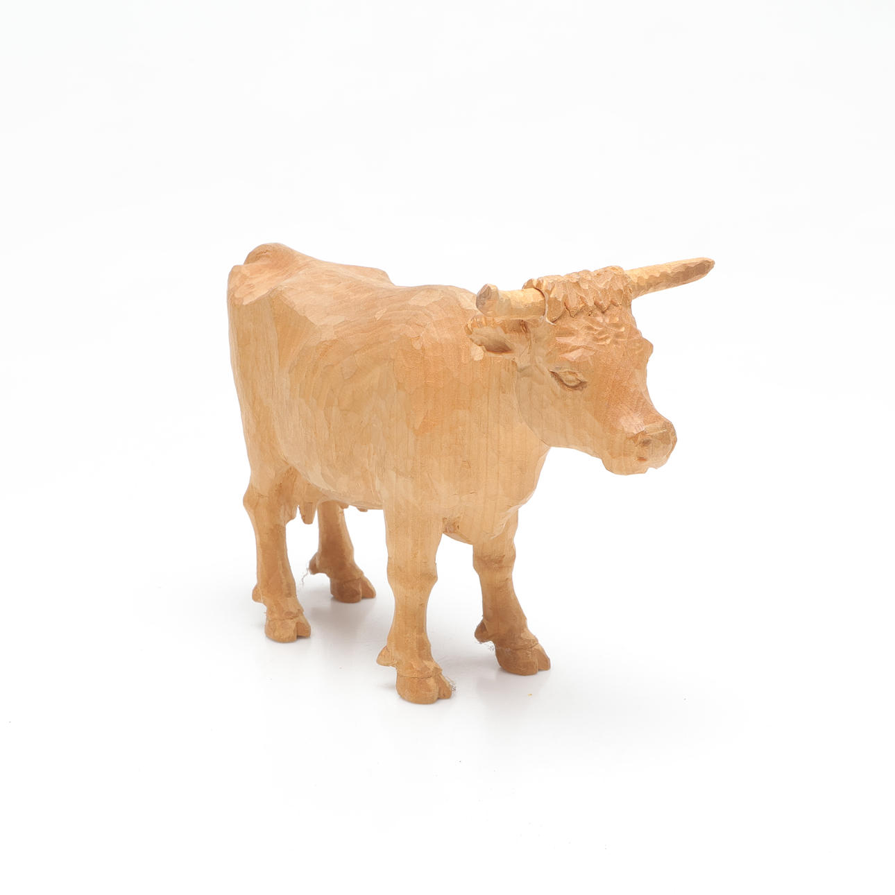 IVAN FISK. sculpture, cow, signed.