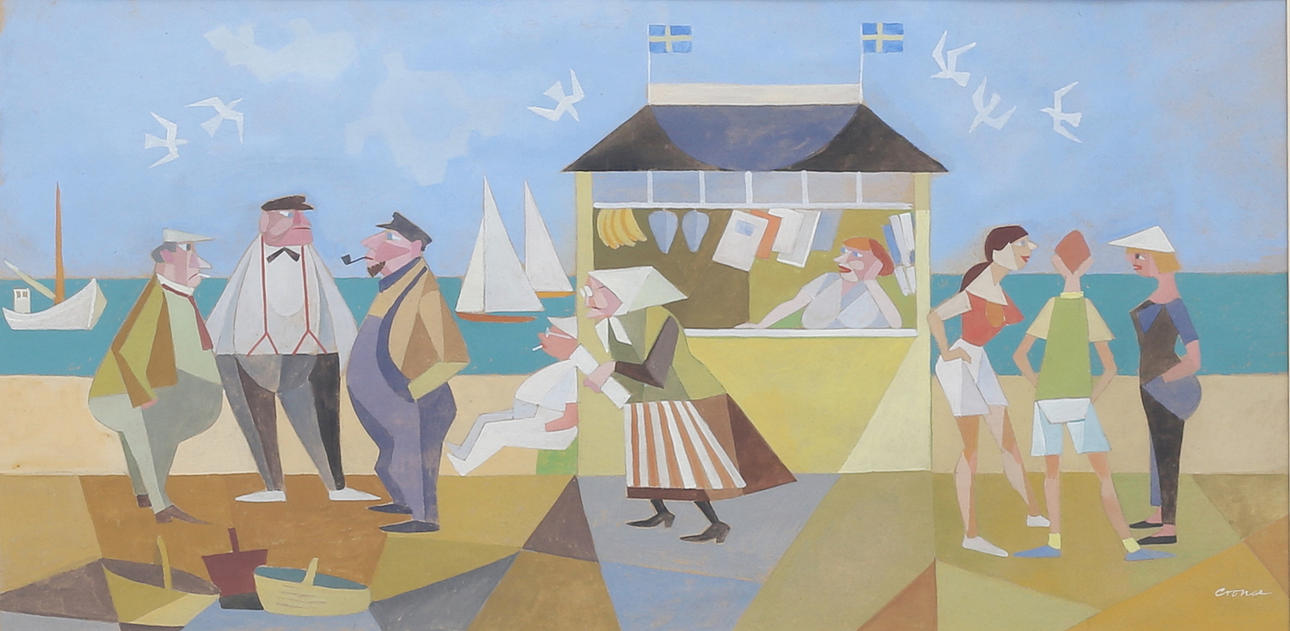 GEORG CRONA. “Summer”, pastel, signed Crona.