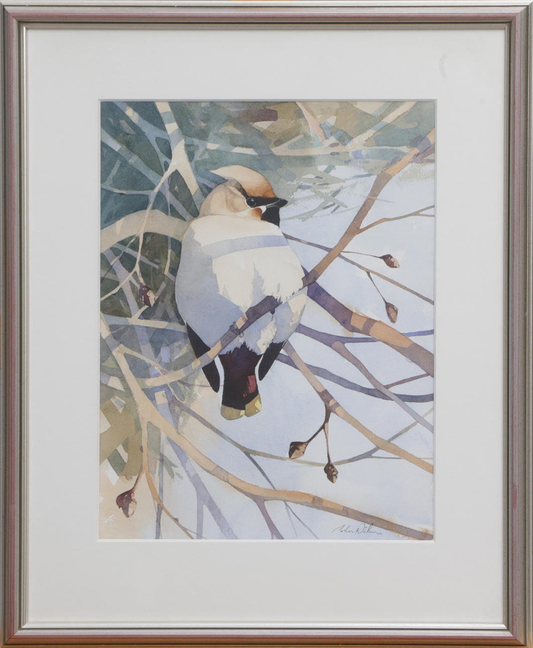 PETER NILSSON. WATERCOLOUR, on paper, silk tail, signed.