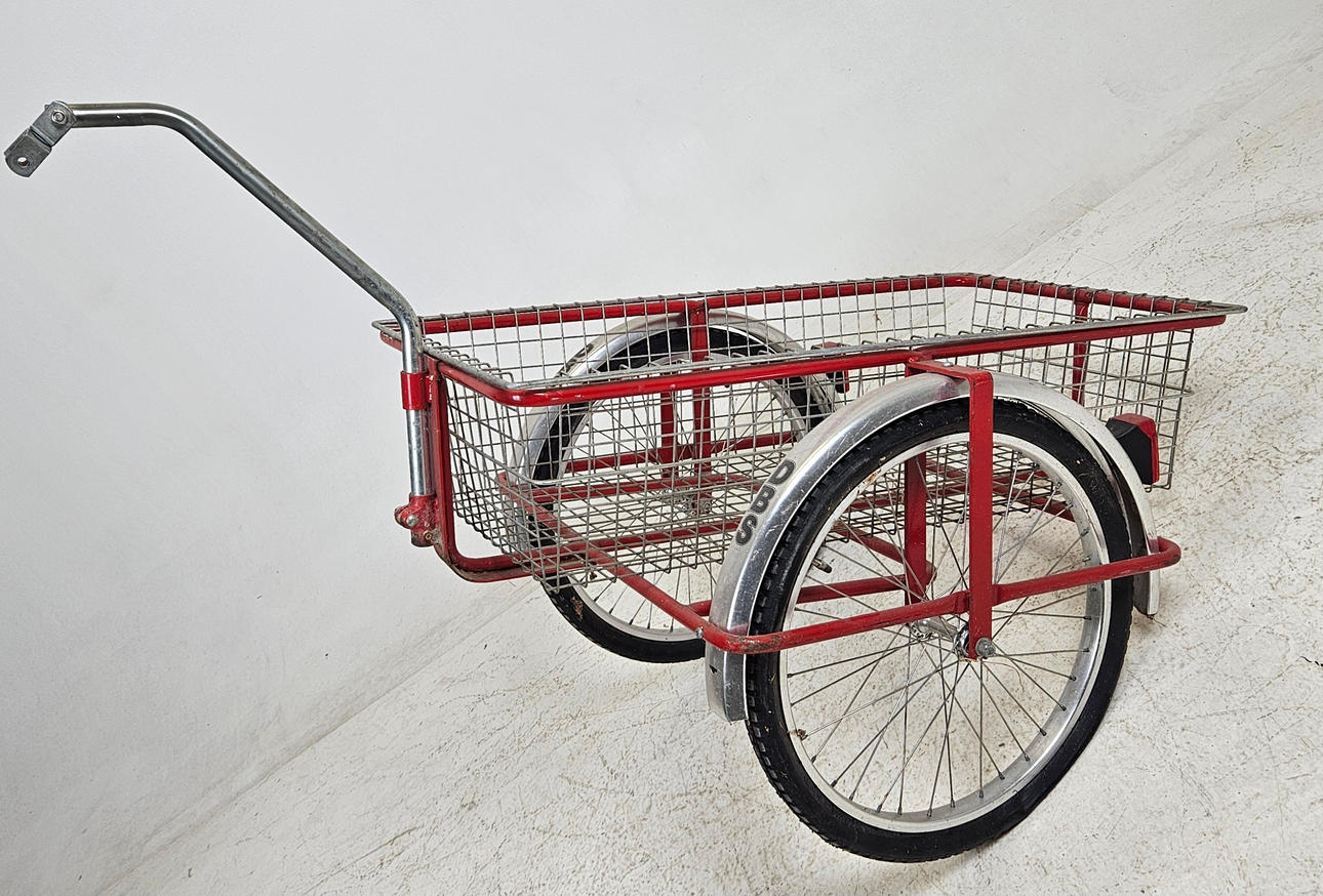CYKELKÄRRA, metall, DBS.