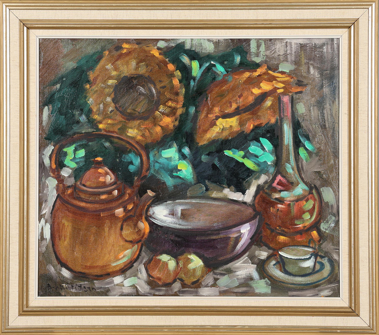 BENDT LAURIDSEN. OIL ON CANVAS, signed.