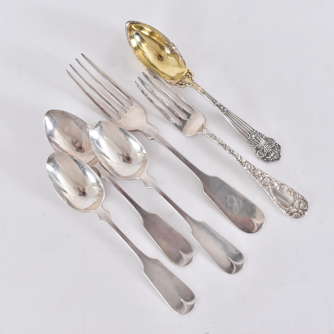 6 DELAR STERLINGSILVER, USA sekelskiftet 1900.