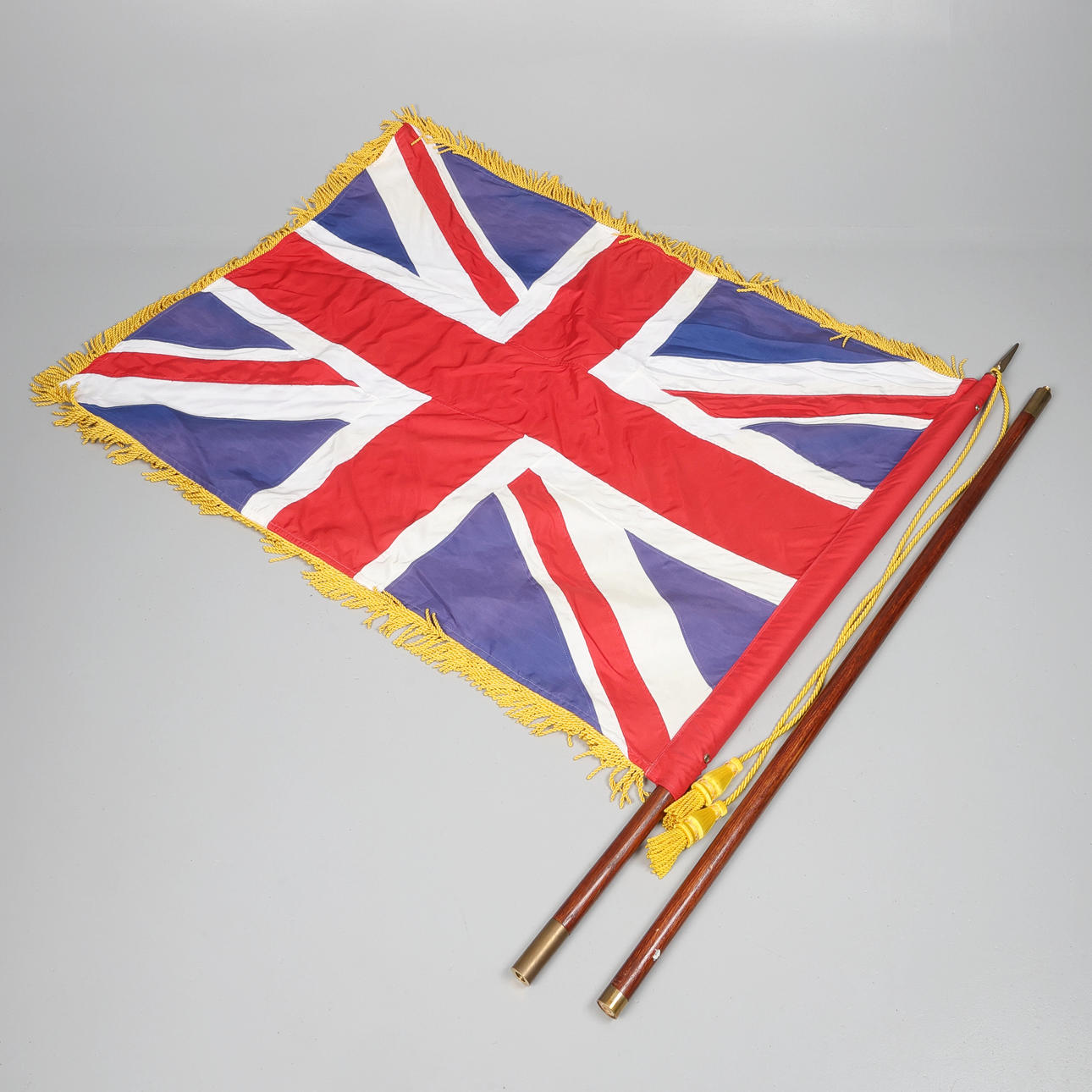 UNION JACK CEREMONIAL FLAG ON POLE.