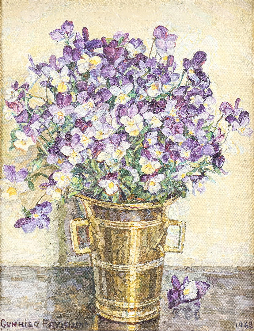 GUNHILD FRYKLUND. "Styvmorsblommor" 1962.